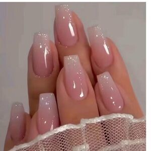 Gradient Pink False Nails